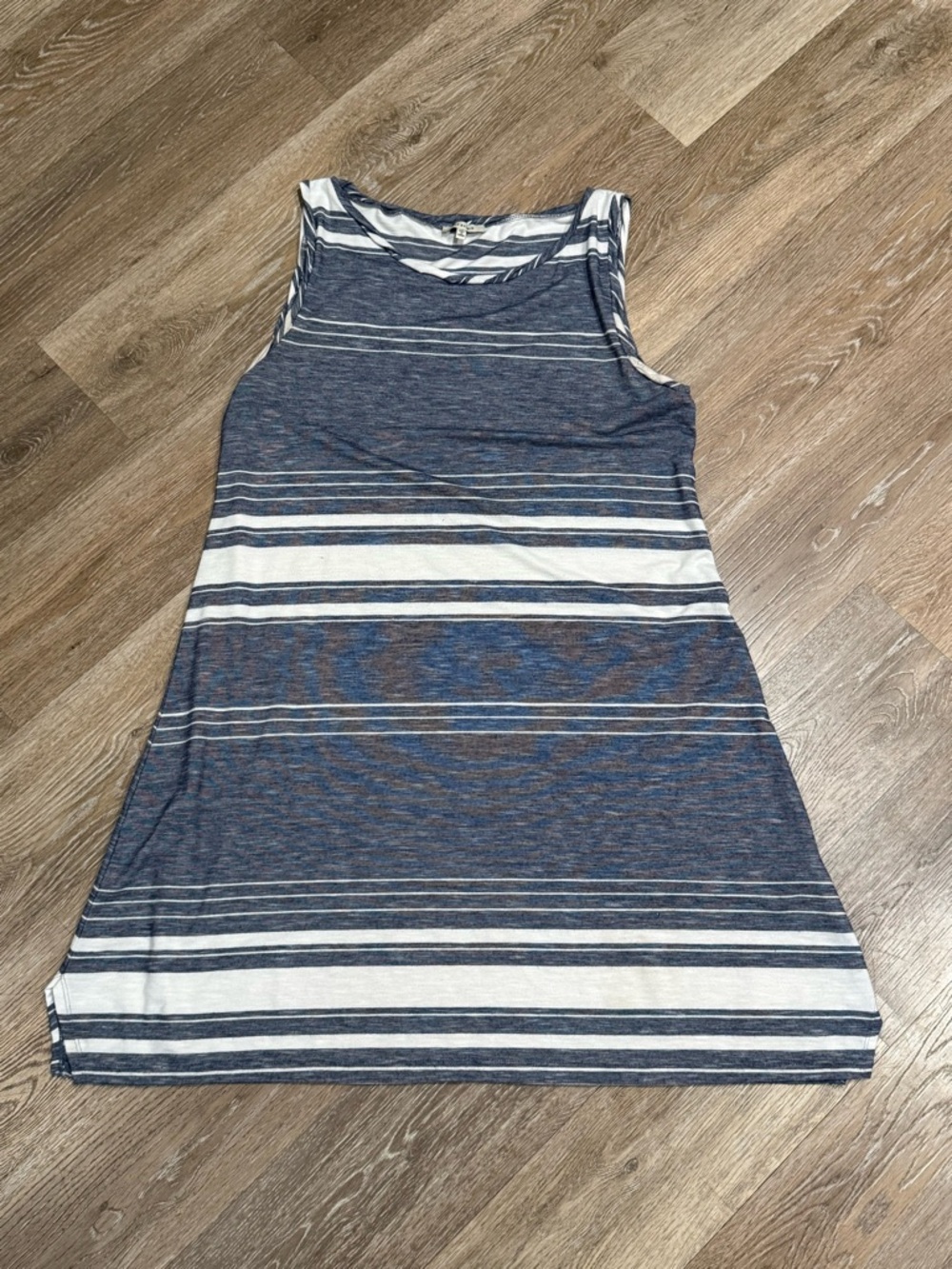 Max Studio Blue & White Striped Tank Dress